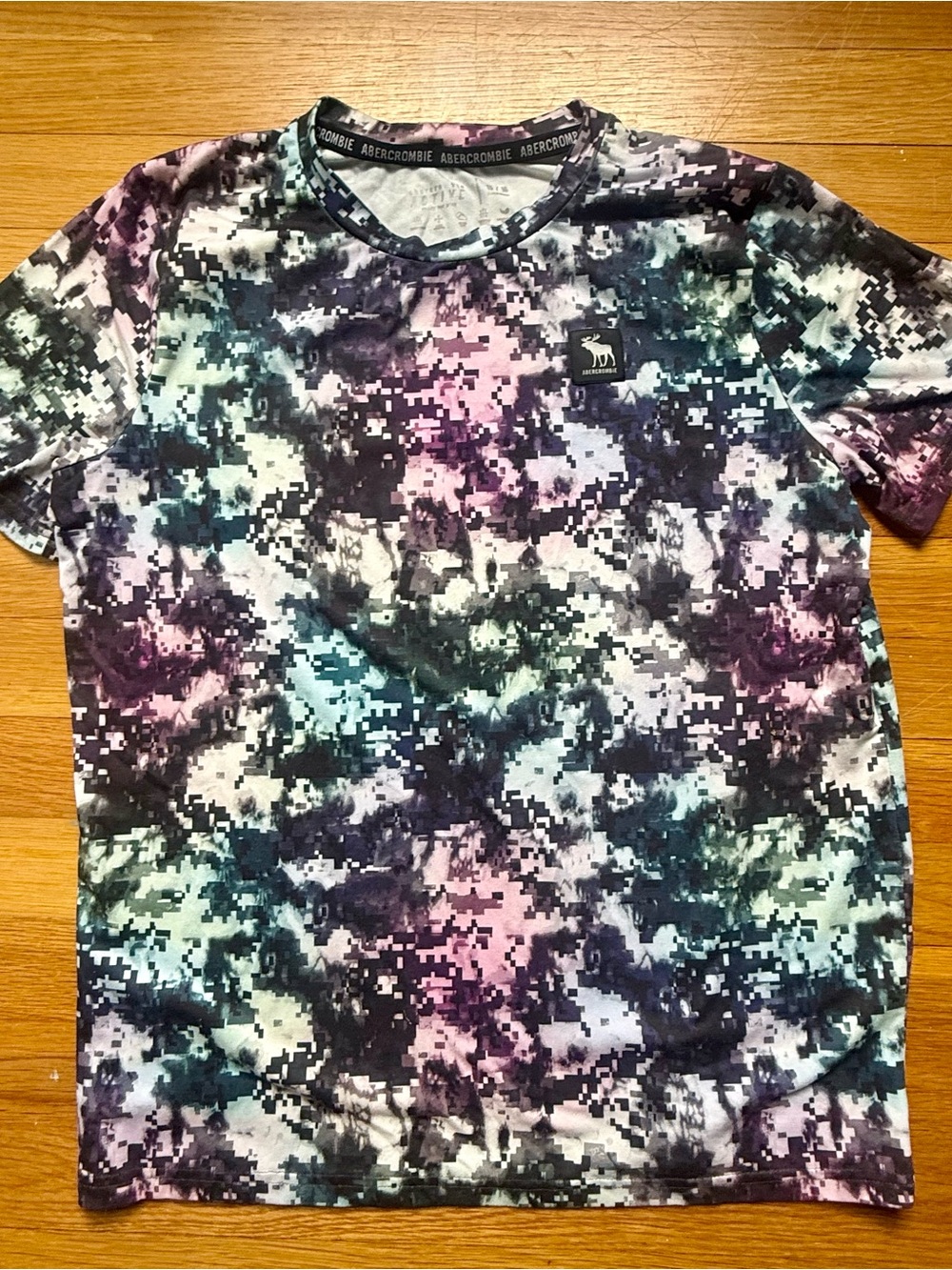 Abercrombie Kids Multicolor Pixel Camo Tee
